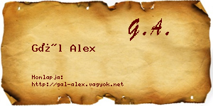 Gál Alex névjegykártya